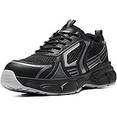 Netanac Men's Women's Steel Toe Shoes, Breathable Safety Work Sneakers, Puncture Resistant, Comfort Durable Soft Sole