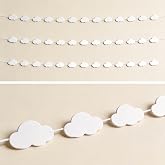 9.84FT Paper Cloud Hanging Banner, Cloud Garland Party Decoration, Sky Theme Party Decorations, DIY Cloud Decorations for Birthday Baby Shower Wedding Nursery