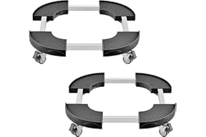 VEVOR Plant Caddy with 4 Lockable Wheels, 15-22.8’’ Adjustable Large Plant Dolly Cart, 440lbs Weight Capacity, Multifunctional Cart for Trash Can, Patio Umbrella, Large Planter, Flower Pots, 2 Packs