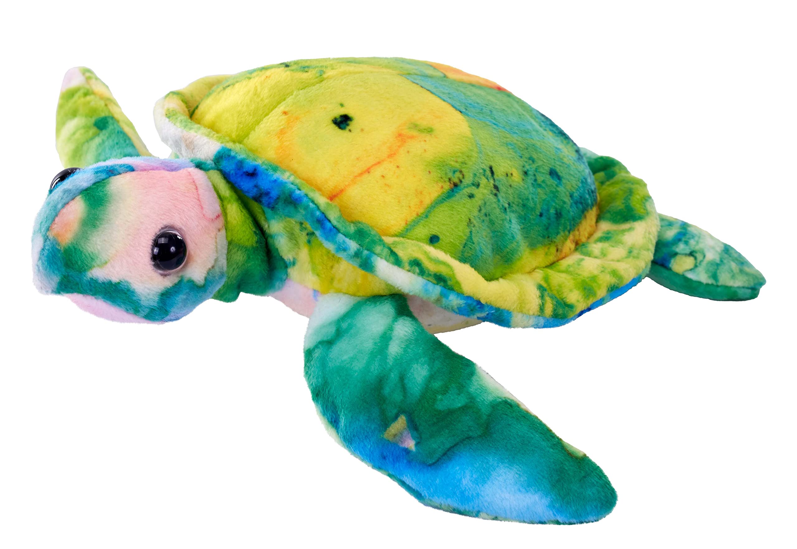 Wild Republic Mysteries of Atlantis, Sea Turtle, Stuffed Toy, 8 inches, Gift for Kids, Plush Toy, Doll, Fill is Spun Recycled Water Bottles