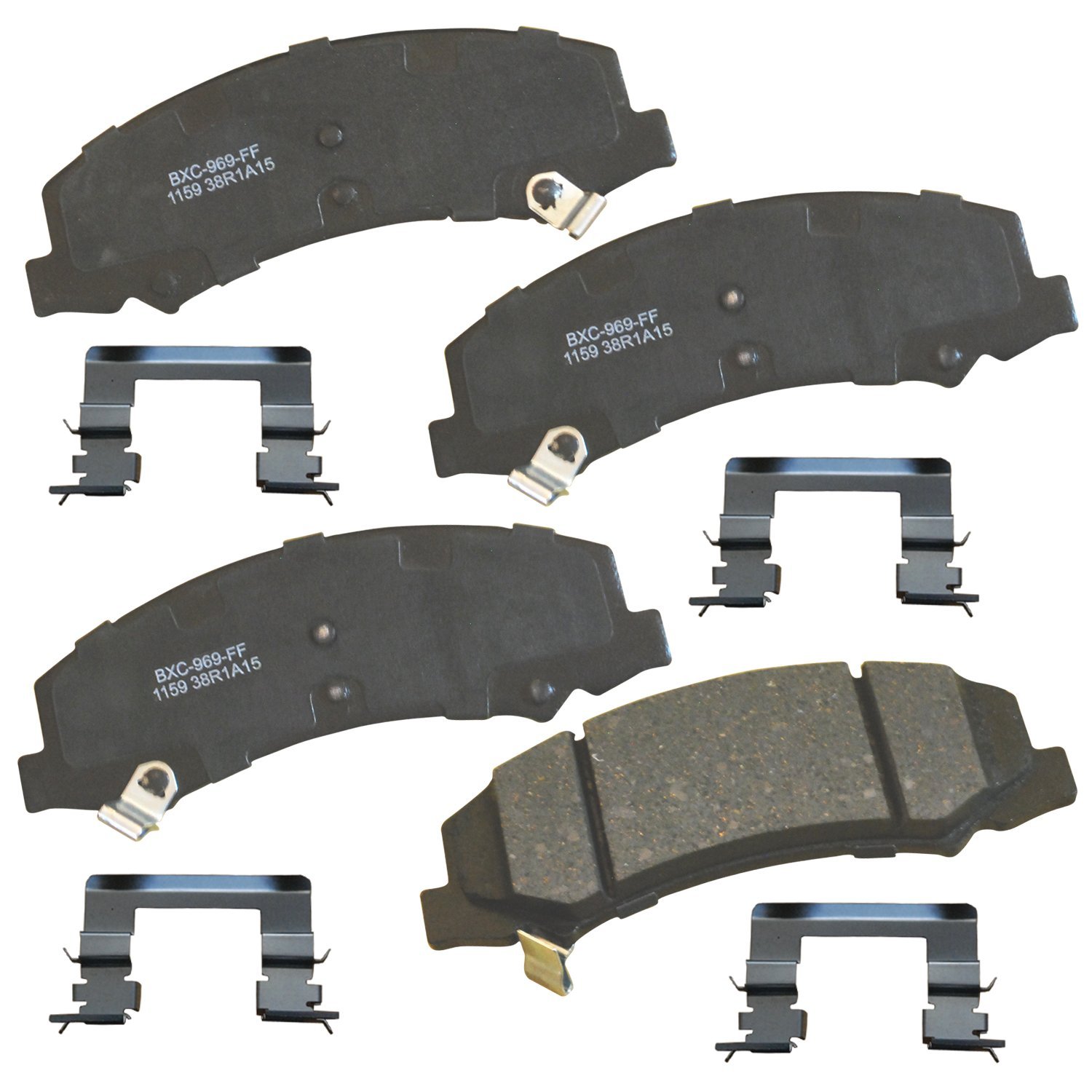 Bendix Premium SBC1159 Ceramic Front Brake Pads for Select Models Buick LaCrosse, Lucerne, Cadillac DTS, Chevrolet Impala, Impala Limited, Monte Carlo