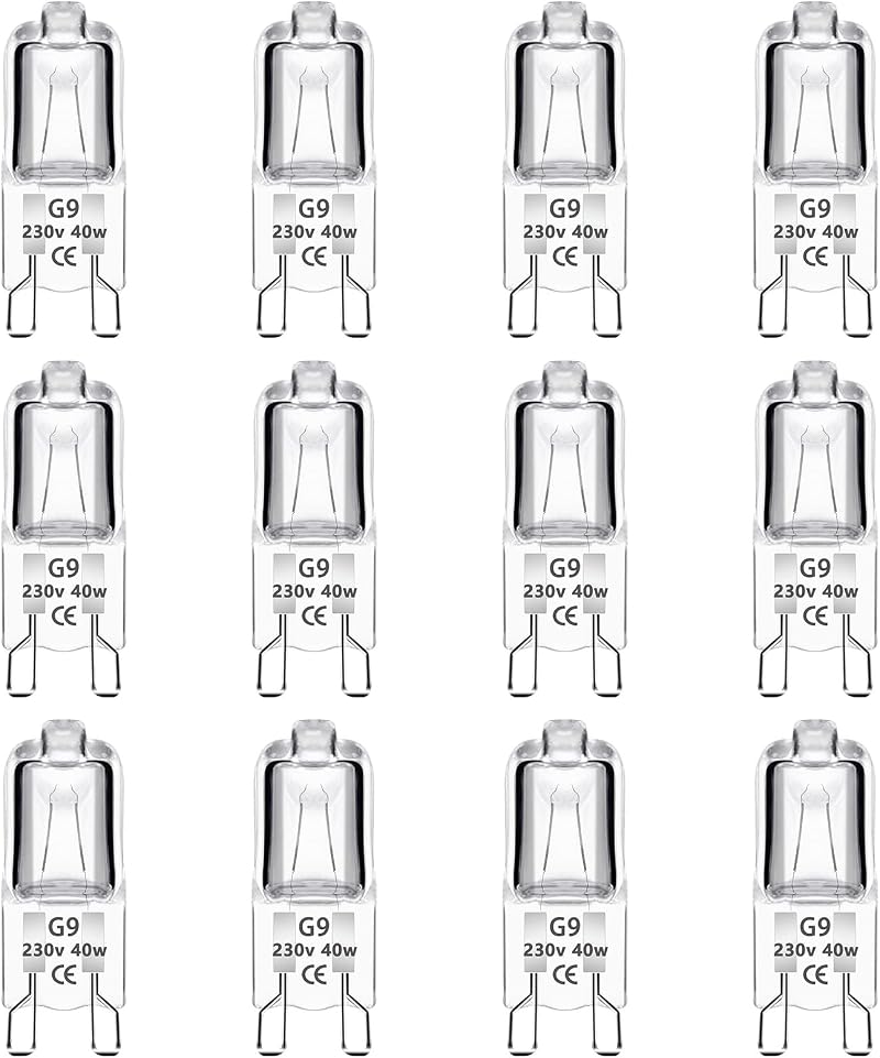 Caldarax G9 Halogen Bulbs 12 Pack 40W Dimmable 2700K 480 Lumens 230V