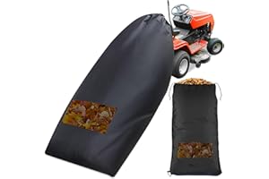 Patelai 2 Pcs 2025 New Lawn Tractor Leaf Bag 420d Grass Catcher Bag for Riding Lawn Mower, 78.7 x 52 Inch Large Capacity Grass Catcher for Leaf Collection Heavy Duty Material Collection(Black)