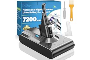 OHZHAO 7.2Ah V8 Battery Replacement Compatible with Dyson V8 Animal/Fluffy/Absolute/Motorhead/V8 Plus Cordless SV10 Carbon Fibe Vacuum Cleaner, High Endurance, Stable Operation 25.2V Battery