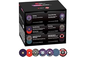 3M Grind Less Weld More Promo Kit, 67115, 4-1/2 in Discs, 16 Piece Welding Kit for Cutting, Grinding, Blending, Finishing, Ru