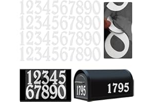 Diggoo Reflective Mailbox Numbers Sticker Decal Die Cut Elegant Style Vinyl Number 3" Self Adhesive 4 Sets for Mailbox, Signs, Window, Door, Cars, Trucks, Home, Business, Address Number
