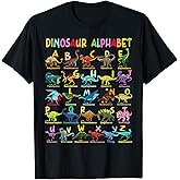 Types of Dinosaurs Alphabet A-Z ABC Dino Identification T-Shirt