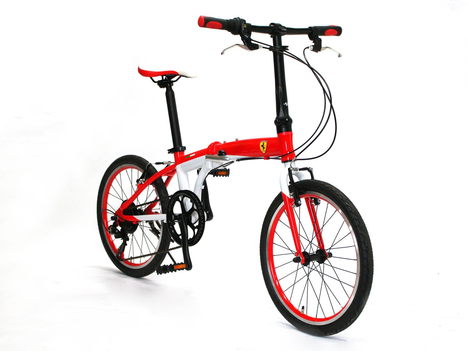 Ferrari 20in. Folding Bike F207A 172620299 Red Shimano 7 Speed