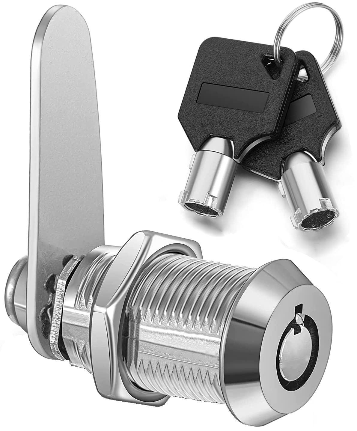 Litensh Thread Tubular Cam Lock 30mm, Mailbox Lock Cabinet Cylinder Lock for Door Drawer Cupboard Letterbox with Keys Alike (1, 30mm)