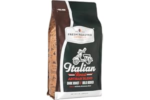 Fresh Roasted Coffee, Italian Roast, 5 lb (80 oz), Dark, Kosher, Whole Bean