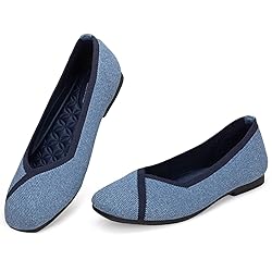 Frank Mully Womens Square Toe Flat Shoes
