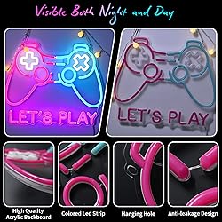 Gaming Neon Sign, Lets Play Game Led Neon Sign for
