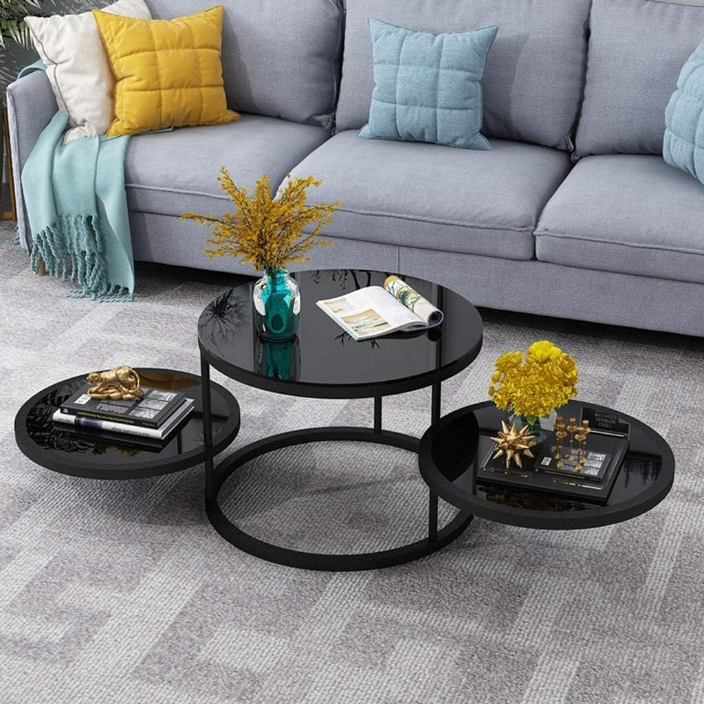 NBVCX Machinery Parts 3Tier Rotating Coffee Table Creative