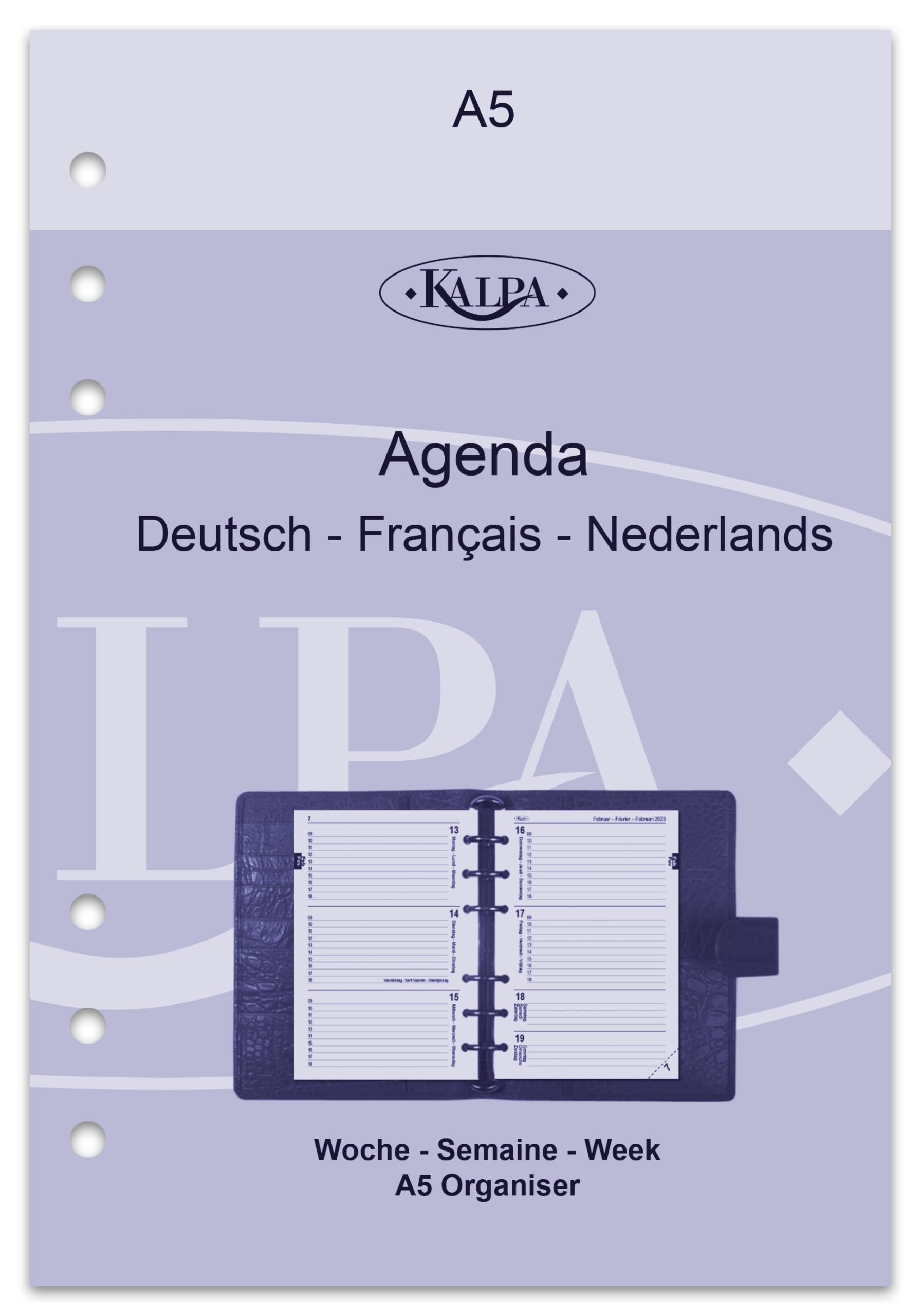 Kalpa 6238-24-25 Pocket Planner Filler Fower and forest design 1 week per 2 pages 2024 + 2025