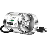 VIVOSUN 4" Metal Inline Fan 100 CFM, Exhaust Fan for Home Ventilation | Low Noise HVAC Fan for Basements, Bathrooms, Kitchens and Attics, Non-variable speed