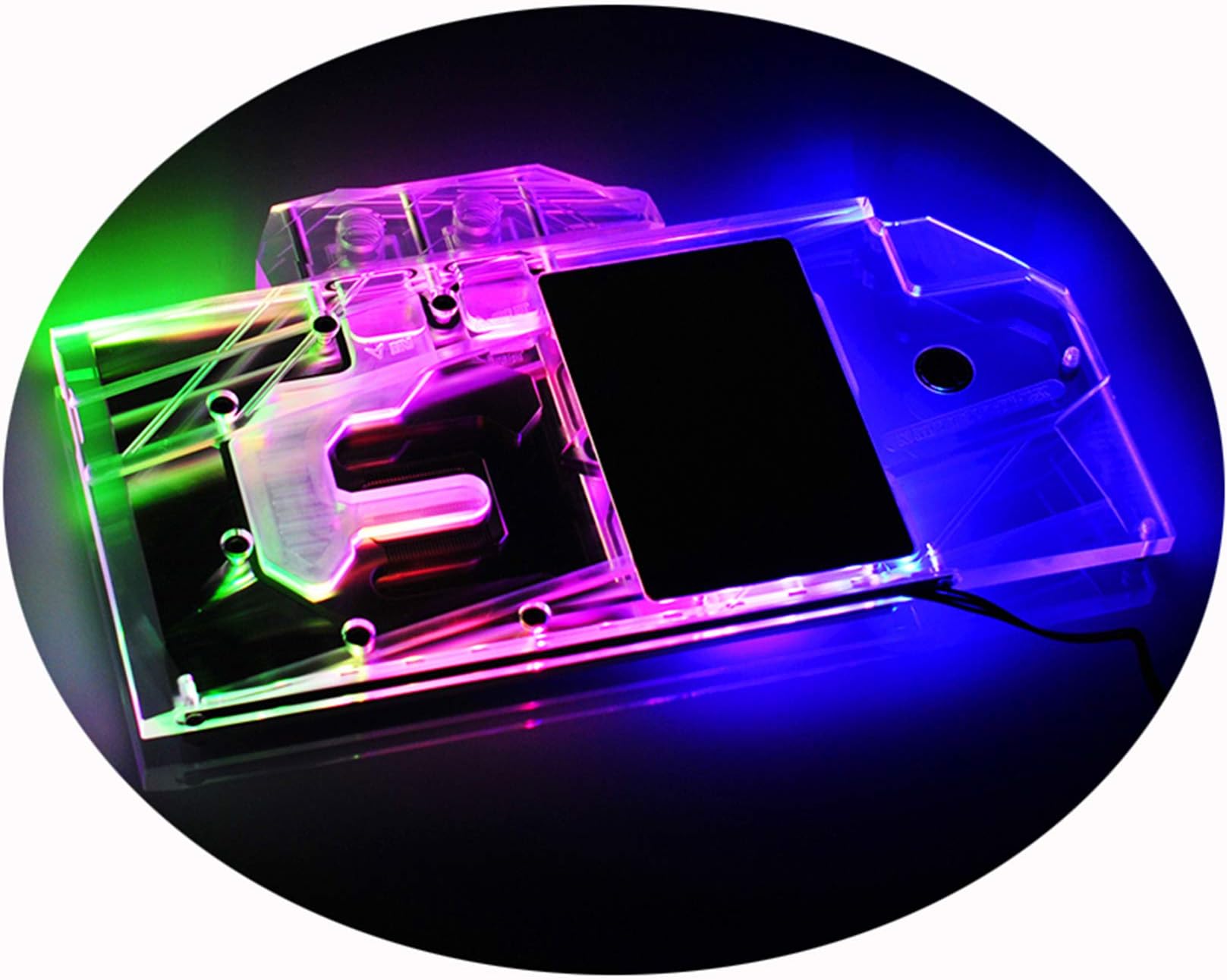 GPU Copper Water Cooling Block Full Cover Waterblock Water Block for MSI GeForce RTX 2070 Gaming Z 8G 5V 3PIN RGB LED Remote Control