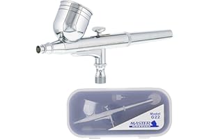 Master Airbrush G22 Multi-Purpose Dual-Action Gravity Feed Airbrush Gun Set for Model Painting, Graphics, Cake & Fine Art - Air Brush Gun Kit with a 0.3mm Tip and 1/3 oz. Fluid Cup, Art Hobby Crafts