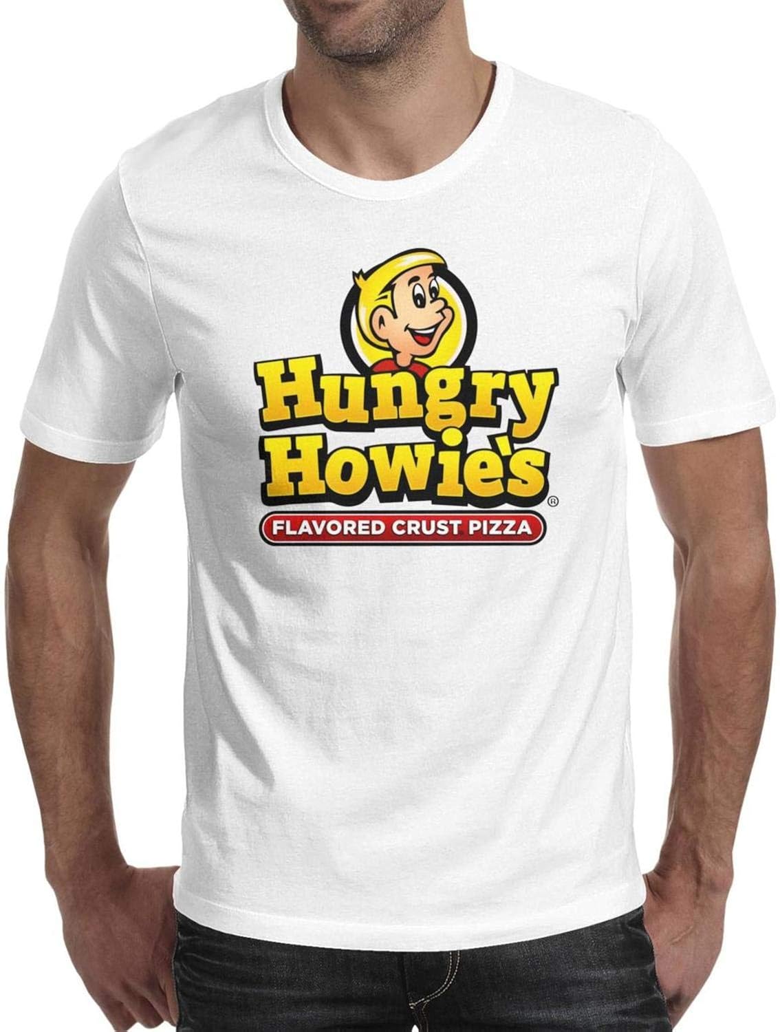 RFRCDRW Men's Hungry-Howies-Logo Short Sleeve T Shirts Loose Essential Hygroscopic Shirt