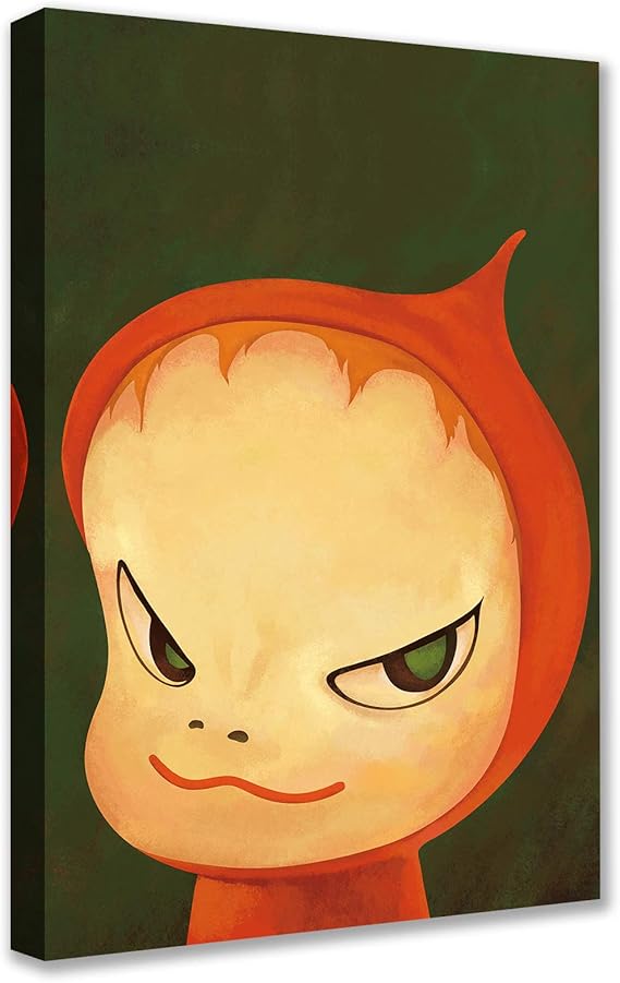 Amazon Co Jp Tucocoo 奈良美智 Yoshitomo Nara 現代美術人気のかわいい漫画の女の子壁画キャンバス絵画油絵ホームオフィス寝室ホテルカフェスクールショップエントランスリビングルーム廊下壁部屋の装飾背景絵画壁アート写真装飾軽くて設置が簡単 操作が簡単壁掛け