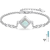 Nisgoin 925 Sterling Silver Urn Bracelet for Ashes for Women Cremation Bracelets for Ashes of Loved Ones Keepsake Memorial Jewelry Gifts