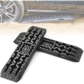 VEVOR 10 TON Traction Boards with PP Material, Recovery Boards for Off-road Vehicles/Cars/Pickups/SUVs/RVs, Pair Tire Traction Mats on Snow, Sand, Mud and Loose Terrain, Storage Bag, Long, Black