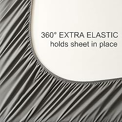 YIYEA Fitted Sheet with Pillowcases, Premium Double