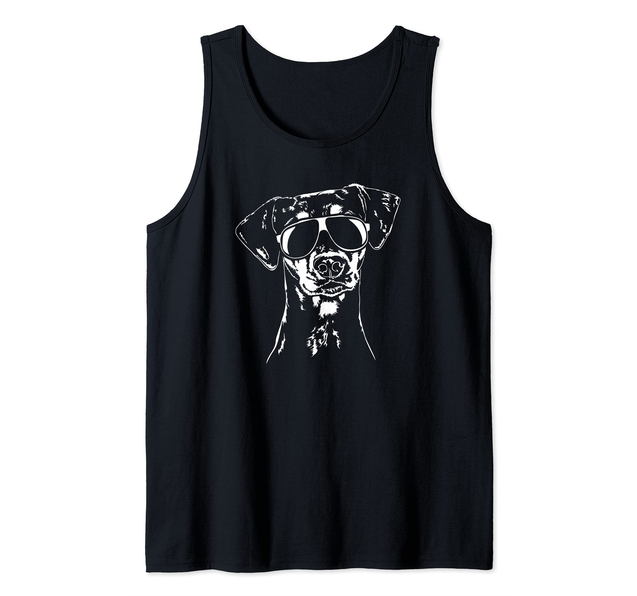 Funny Proud German Pinscher sunglasses cool dog Tank Top