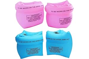 YUNLOVXEE 2-4 Pack Arm Floaties for Kids and Adults, Pool Floats, Inflatable Swim Ring, PVC Floater Sleeves for Toddlers Children 3-5-6-12 Years