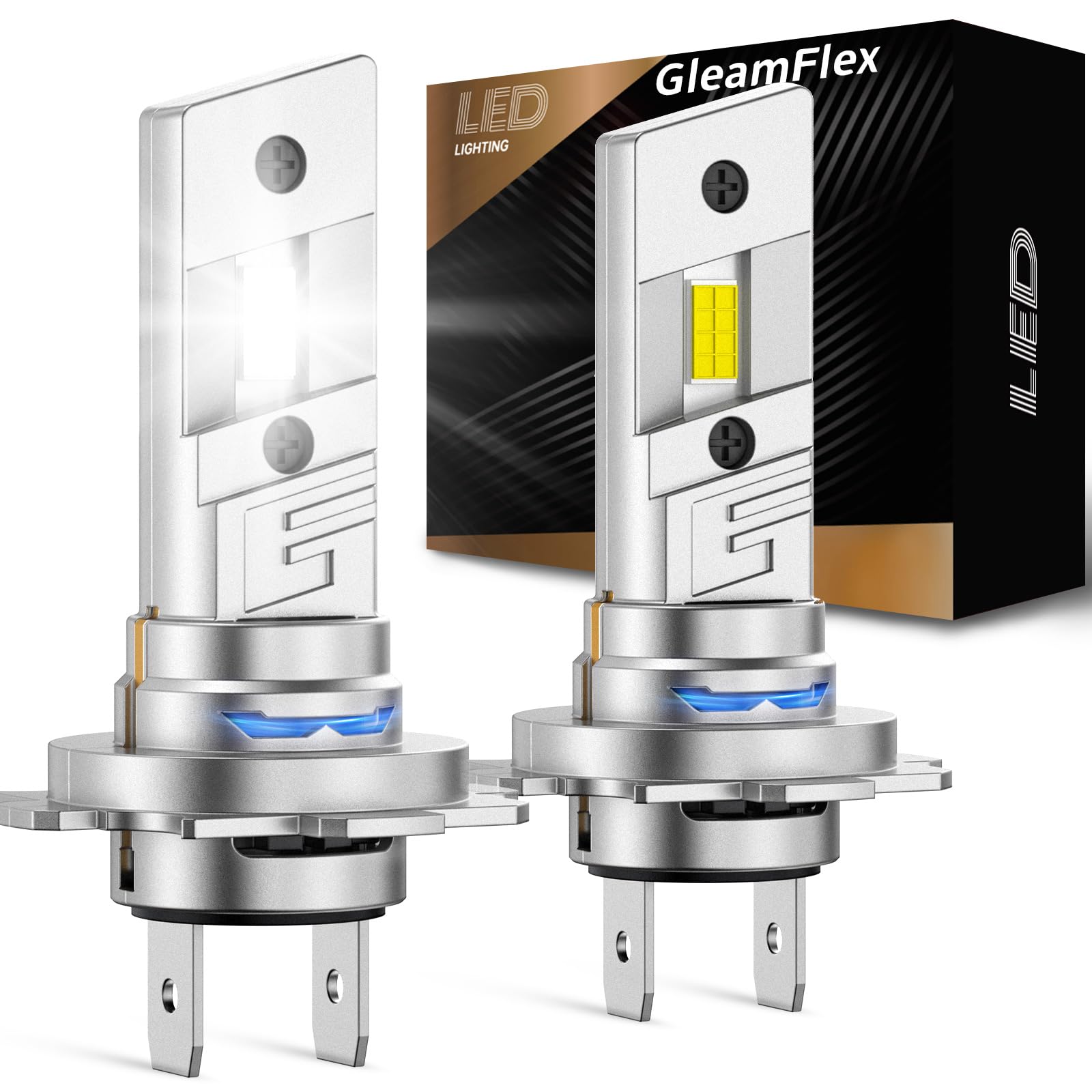 Photo 1 of GleamFlex H7 Light Bulbs, 1:1 Mini Size, 1000% More Brightness 30000?? H7 Fog Lights, Quick Plug and Play Setup, Pack of 2