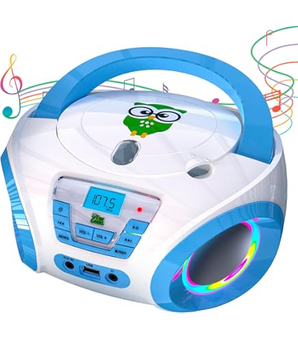 KLIM Candy Lettore CD Bambini Con Luci RGB - Radio FM + USB | Regalo Divertente Con Altoparlanti - Foto 9