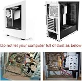 Bumdenuu 20 PC PCI Slot Cover Black Steel Dust Filter Closure Plates Ventilated view 4
