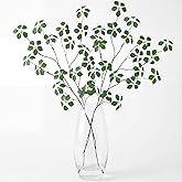 MISSWARM 2PCS Fake Plants Stems, 33.5" Fake Greenery Stems Artificial Plants Stems for Vase Filler Decoration, Faux Bendable Branches with Leaf for Centerpieces Decor