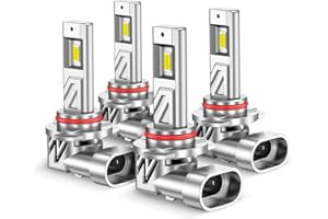 SEALIGHT 9005 9006 LED Bulbs Combo, 80000LM 6500K Output Canbus Ready, 9005 9006 headlight For Powersports IP68 60000Hrs Lifespan, 1：1 Size Real Halogen, 3Mins Installation, 4 Pack