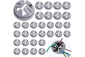 TAIKULA 30pcs 3/8 Inch Non Metallic Button Push-in Cable Connector, Connector for Junction Box Black, Bulk Knockouts Electrical Conduit Nylon Voltage Line Snap(3/8 Trade Size, Fits 1/2 Inch Knock Outs)