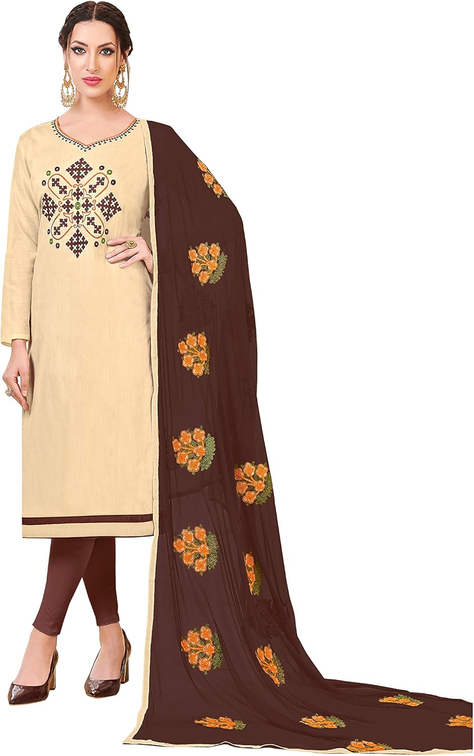 Amazon.com: Vivastram Beautiful Colour Ready to wear indian Churidar Heavy Embrodiery Salwar 
