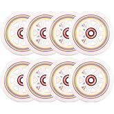 Rollerex Lollipop Boardwalk Inline Skate Wheels (8-Pack) &ndash; 85A Polyurethane Indoor Outdoor Roller Blade Wheels &ndash; Smooth Ride with Optional Bearings, Spacers &amp; Washers (90mm)
