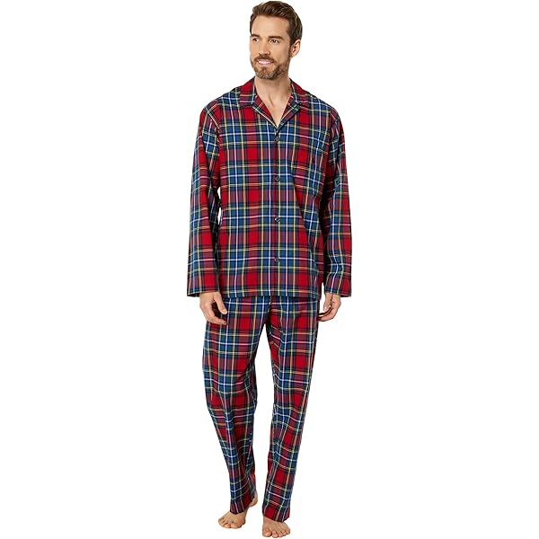 POLO RALPH LAUREN Men's Printed Woven Long Sleeve Pajama Set