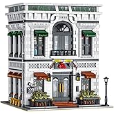 General Jim&rsquo;s Flying Lobster 3 Level Seafood Restaurant Building Blocks Set, Lighted Modular Corner City Architecture Building with Rooftop Terrace, 4,132 Pieces, GJ-FL