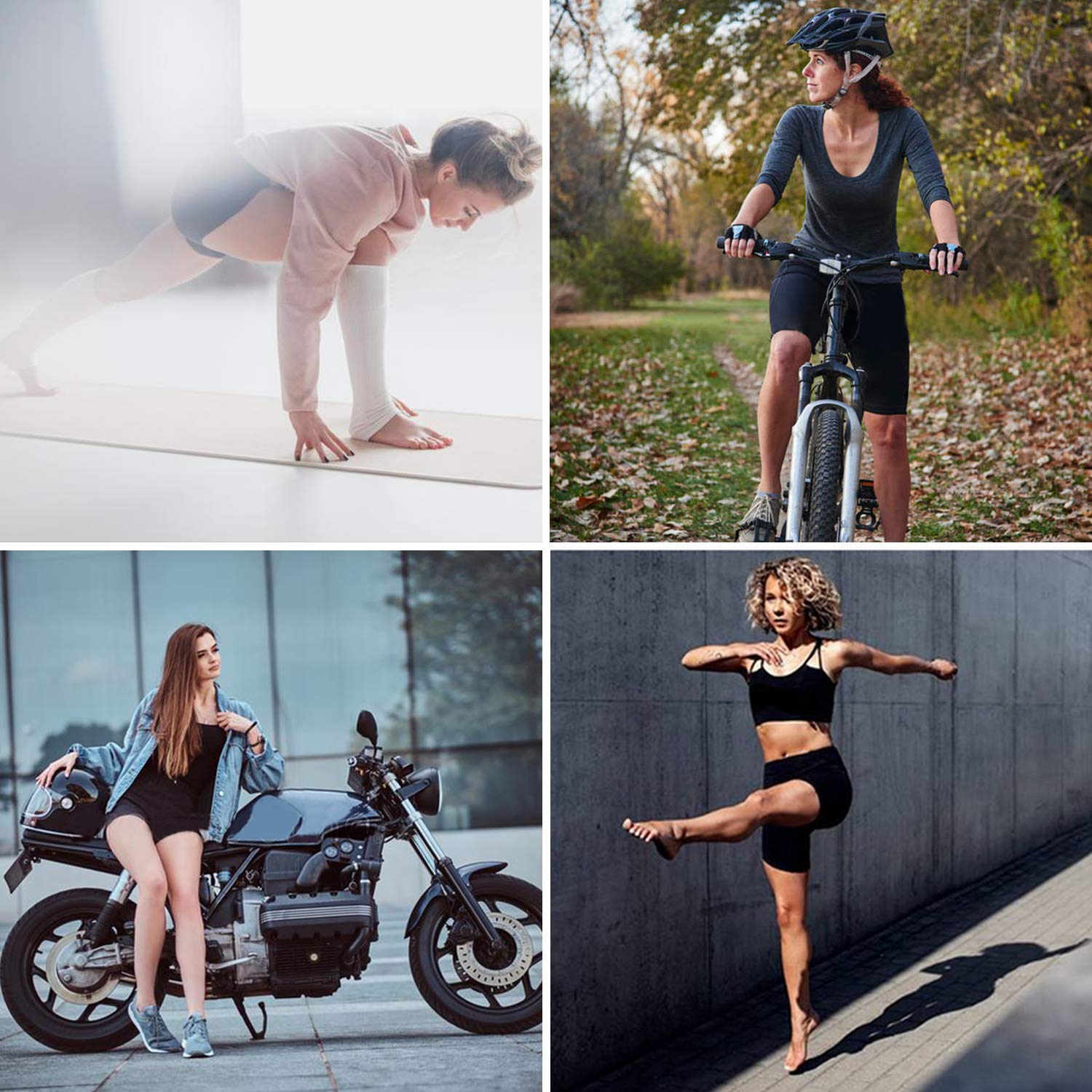 Matymats High Waist Yoga Shorts with Zipper Pockets - Women\'s Tummy Control Workout Biking Running Shorts