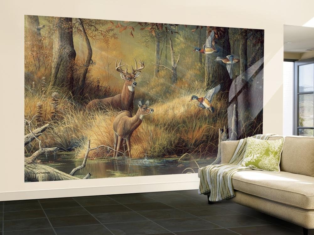 October Memories Deer Ducks Hunting Huge Wall Mural Art Print Poster