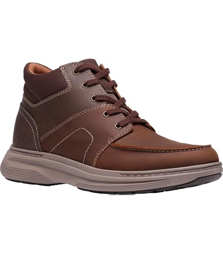 Clarks Men\'s Barnes Mid Oxford Boot, Cola Brown Suede Corduroy Collar Size 13 Clarks Men main image 4