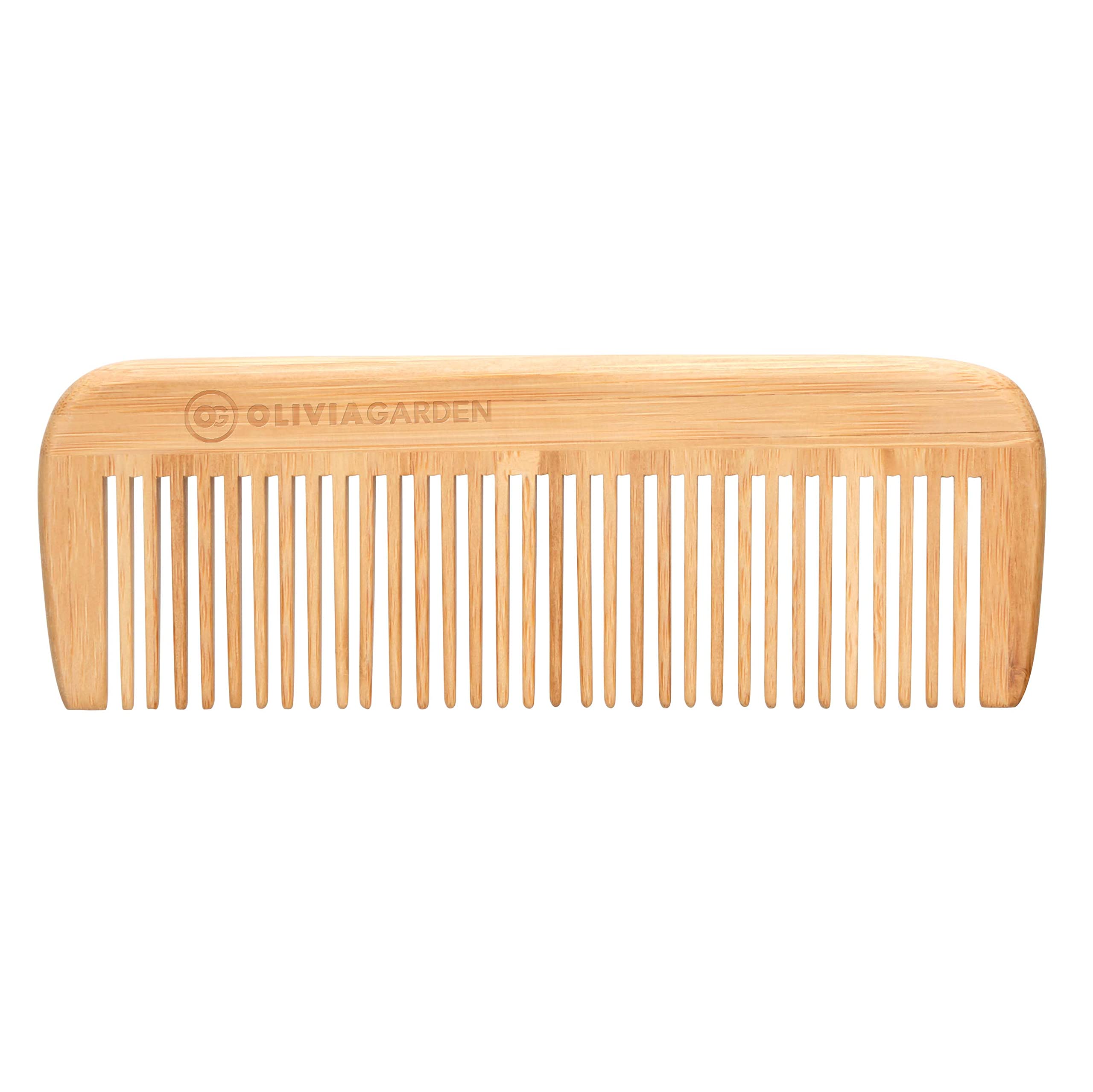 Olivia Garden Bamboo Touch Comb – Eco-conscious Bamboo Hair Comb Full Length - for Thick Hair