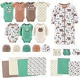 The Peanutshell Baby Layette Gift Set for Boys - 23 Piece New Born Boy Gift Set, Baby Clothes & Newborn Essentials Must Haves - Newborn Boy Clothes 0-3 Months - Wilderlust