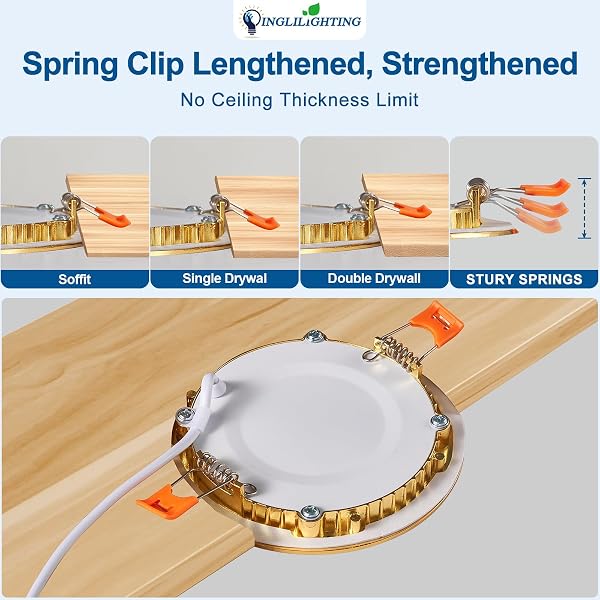 DLLT LED RECESSED CEILING LIGHTS: 12 PACK 6 INCH 5CCT ULTRA-THIN LIGHTING WITH JUNCTION BOX FOR BEDROOM – 1200LM BRIGHTNESS 12W EQV 110W DIMMABLE CANLESS WAFER DOWNLIGHT WITH ETL&FCC-G
