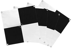 BIKONTRUN Drone Ground Control Point GCP, UAV Marker for Mapping & Surveying, GCP UAV Marker with Center Eyelet and Corner Anchor Points, Compatible with Most Surveying Equipment Software, 4 Pack (24"x24")