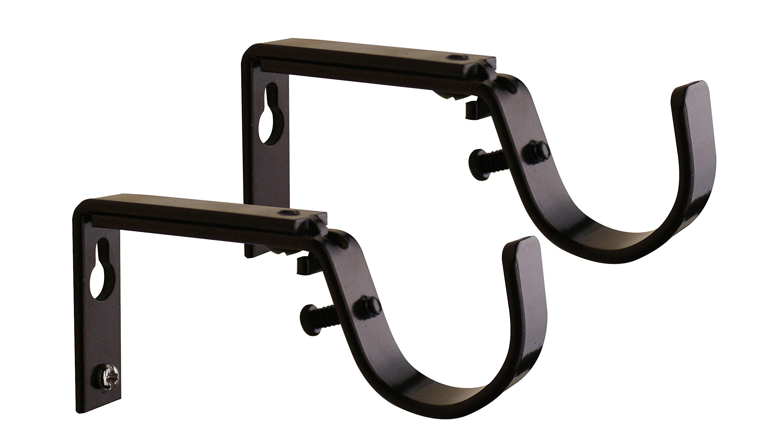MERIVILLE Set of 2 OilRubbed Bronze Curtain Drapery Rod Bracket for 1