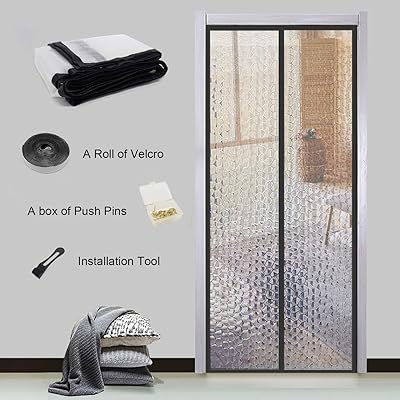 Buy Magnetic Thermal Insulated Door Curtain 36x83 Magnet Patio Door Cover Auto Closer Fits Doors Up To 34x82 To Keep Warm In Winter Cool In Summer For Air Conditioner Heater Room Home