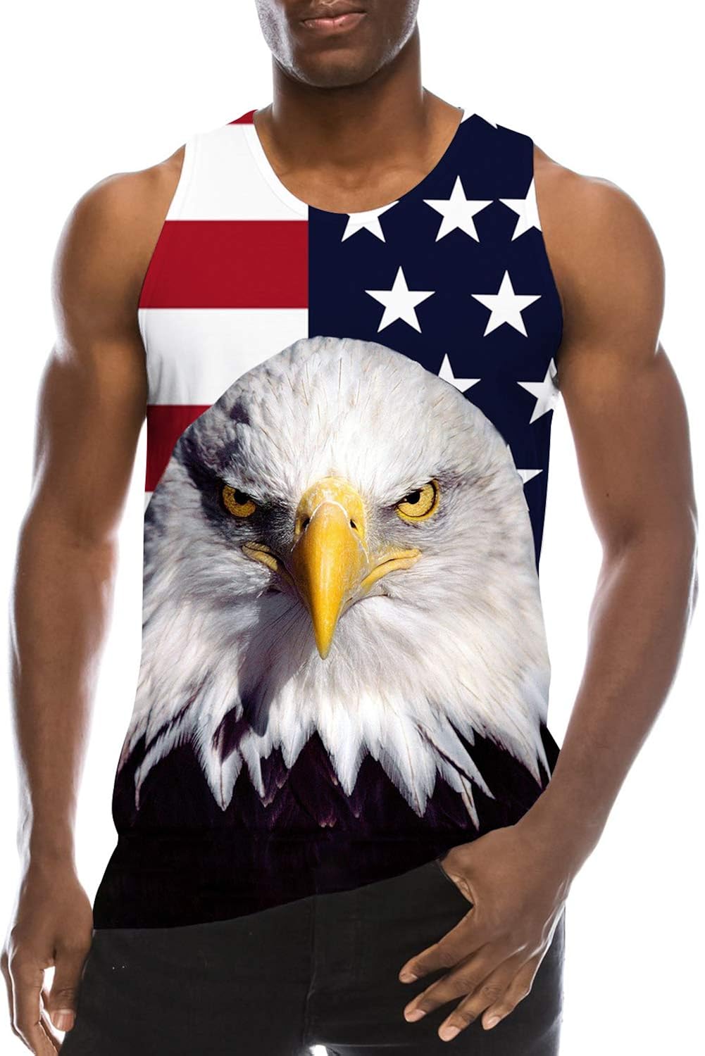 Ahegao Men's Tank Tops 3D Printed Underwaist Funny Jersey Ringer Casual Vest T Shirt