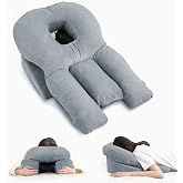 HOMCA BBL Pillow After Surgery, Face Down Pillow for Sleeping | Shredded Memory Foam, Face Cutout Design, Cervical Spine Alignment, Removable &amp; Washable Pillowcase, CertiPUR-US + OEKO-TEX
