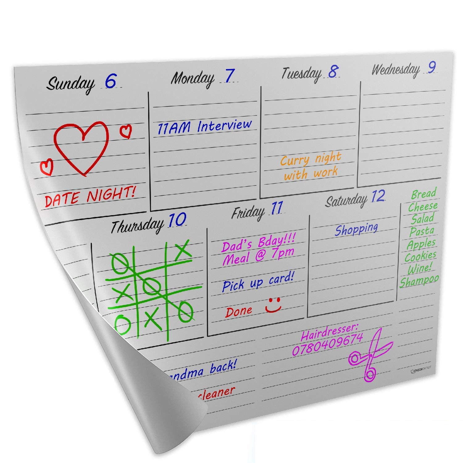 The 10 Best Black Dry Erase Calendar For Refrigerator Xl Your Home Life